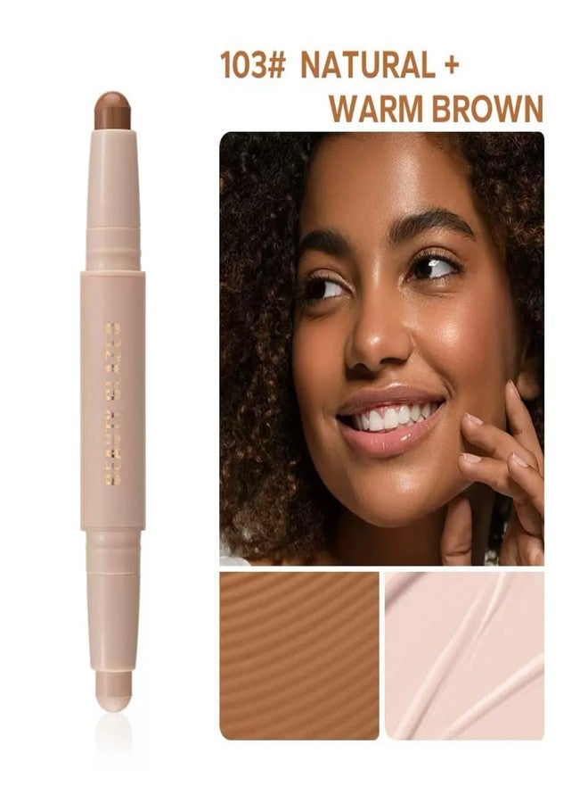 UOCK ﻿Double Head Contour Stick, Highlight & Contour Bronzer Stick, Durable And Waterproof Contouring Stick Set, Facial Makeup Contouring Face Cream - Image 2